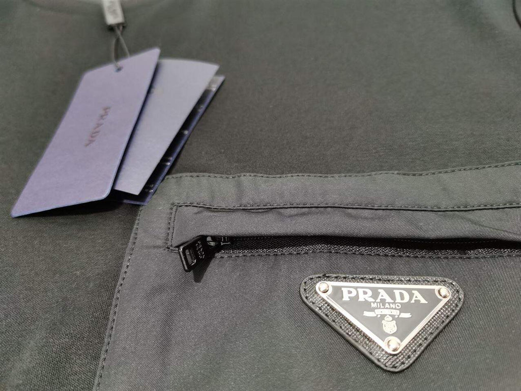 PRADA RE-NYLON AND JERSEY T-SHIRT – PT007