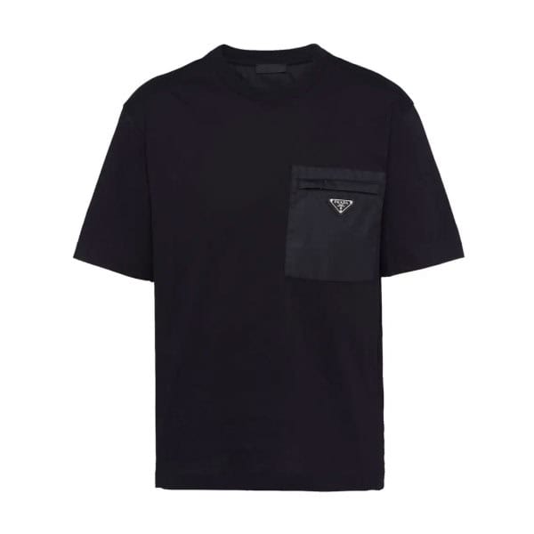 PRADA RE-NYLON AND JERSEY T-SHIRT – PT007
